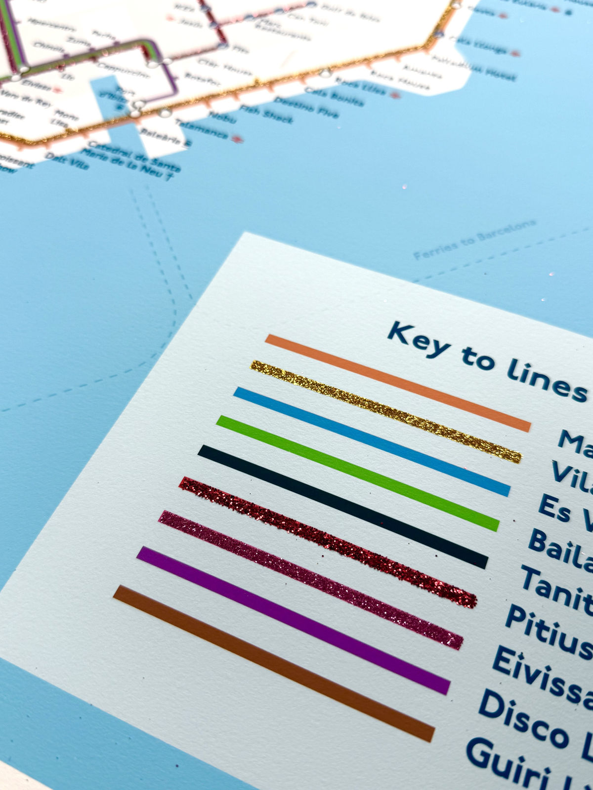 Cindy Houdini, The Ibiza Tube Map (Third Edition, Large), 2025