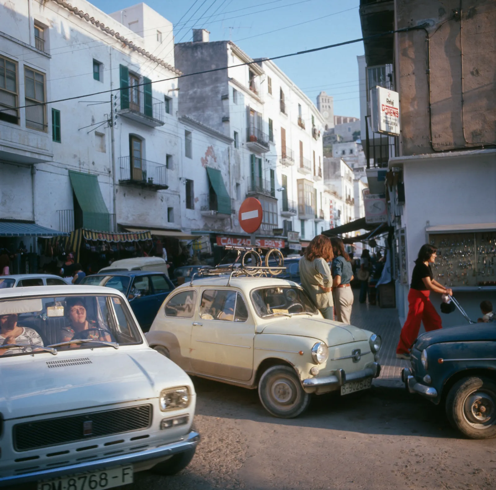 Walter Rudolph, A Fleet of Cars, Ibiza Town, Spain, 1976