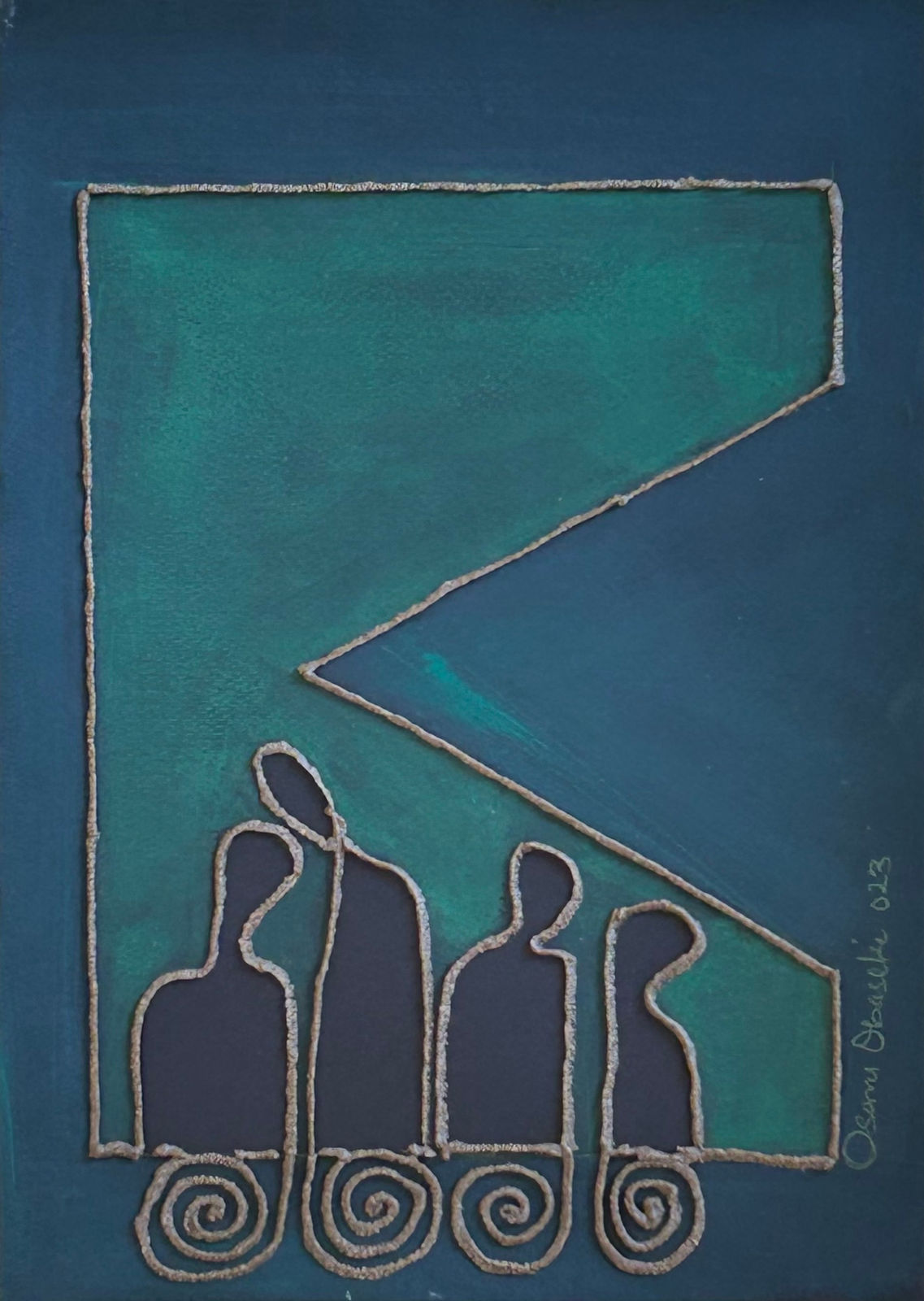 Osaru Obaseki, Going in Spirals, 2023