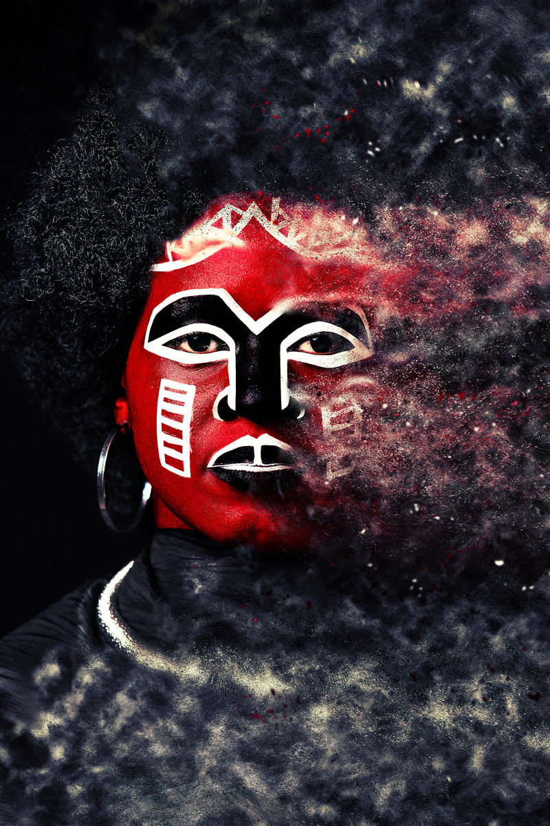 Teddy Mitchener, Tikar mask (series Disappearing Africa), 2018