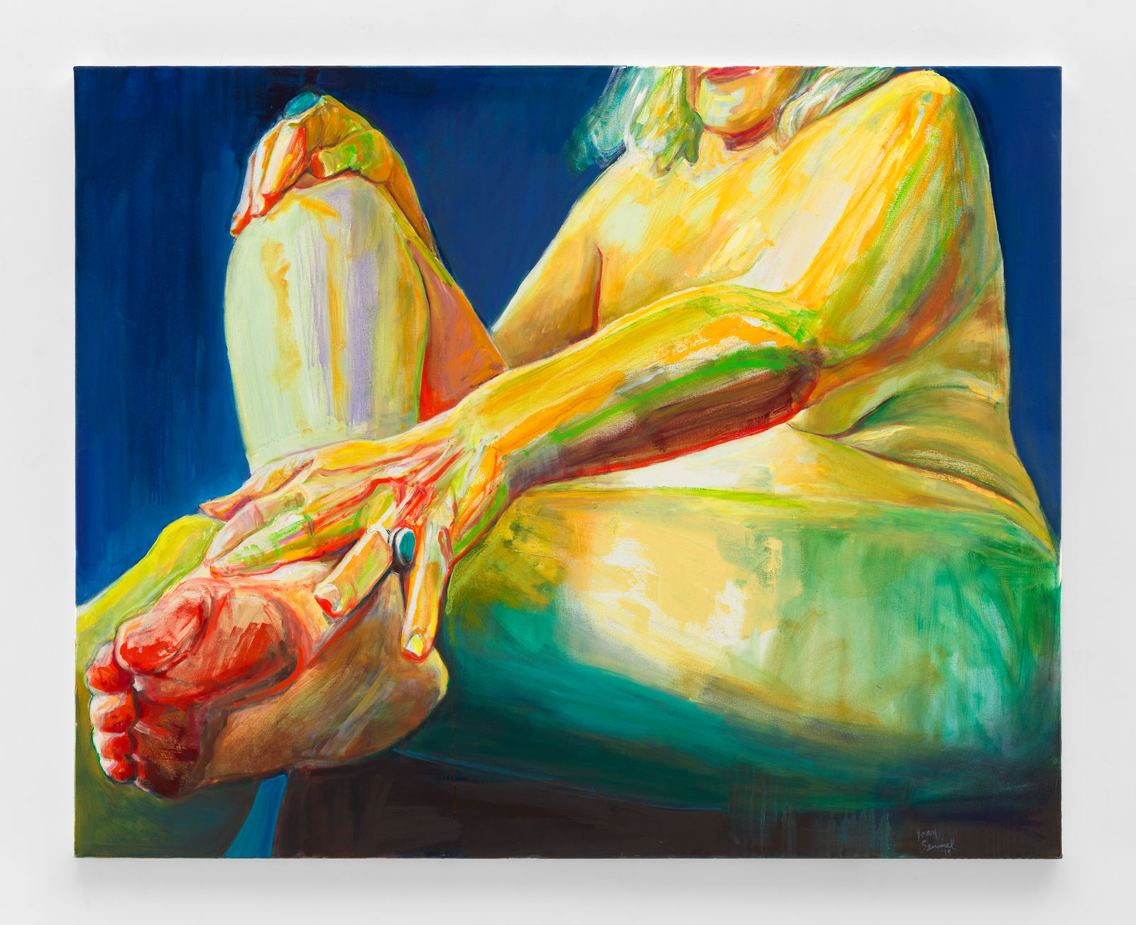 Joan Semmel, Touching Toes, 2019