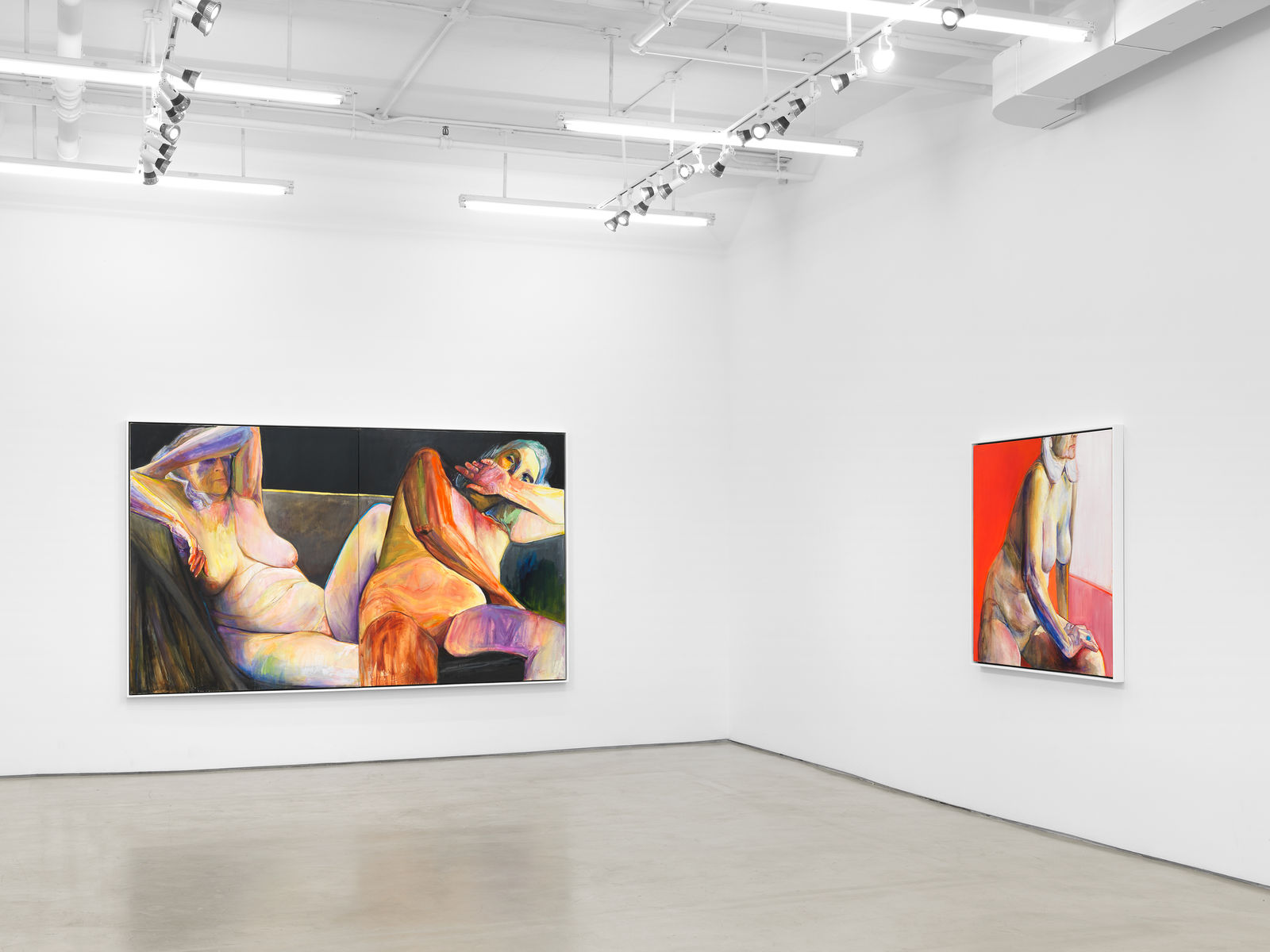 Joan Semmel, Couch Diptych, 2019