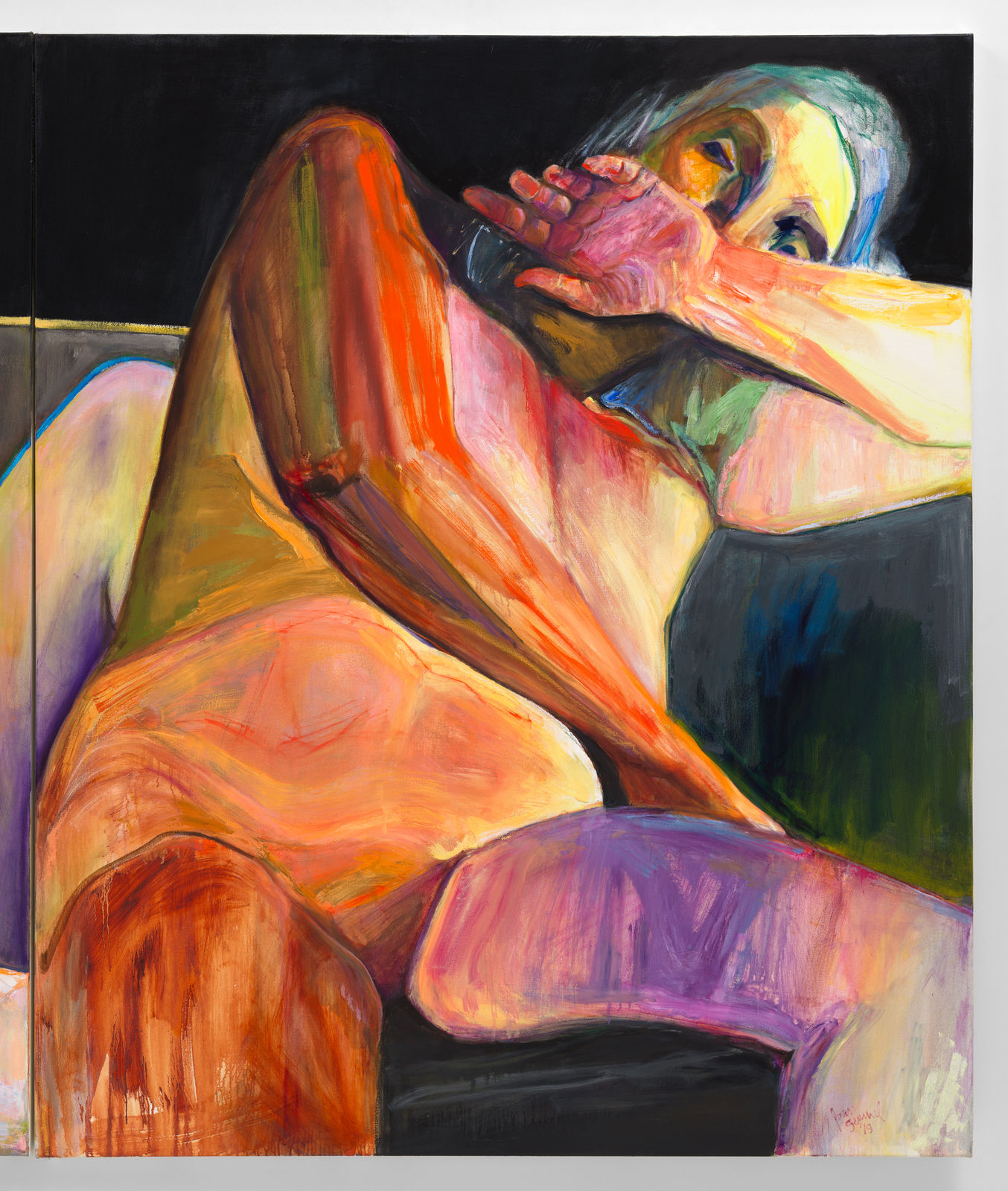 Joan Semmel, Couch Diptych, 2019