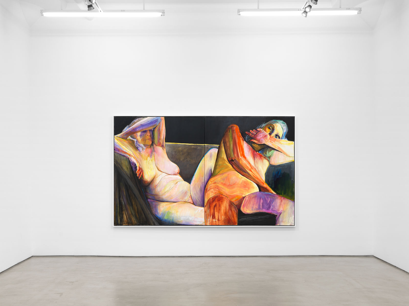 Joan Semmel, Couch Diptych, 2019