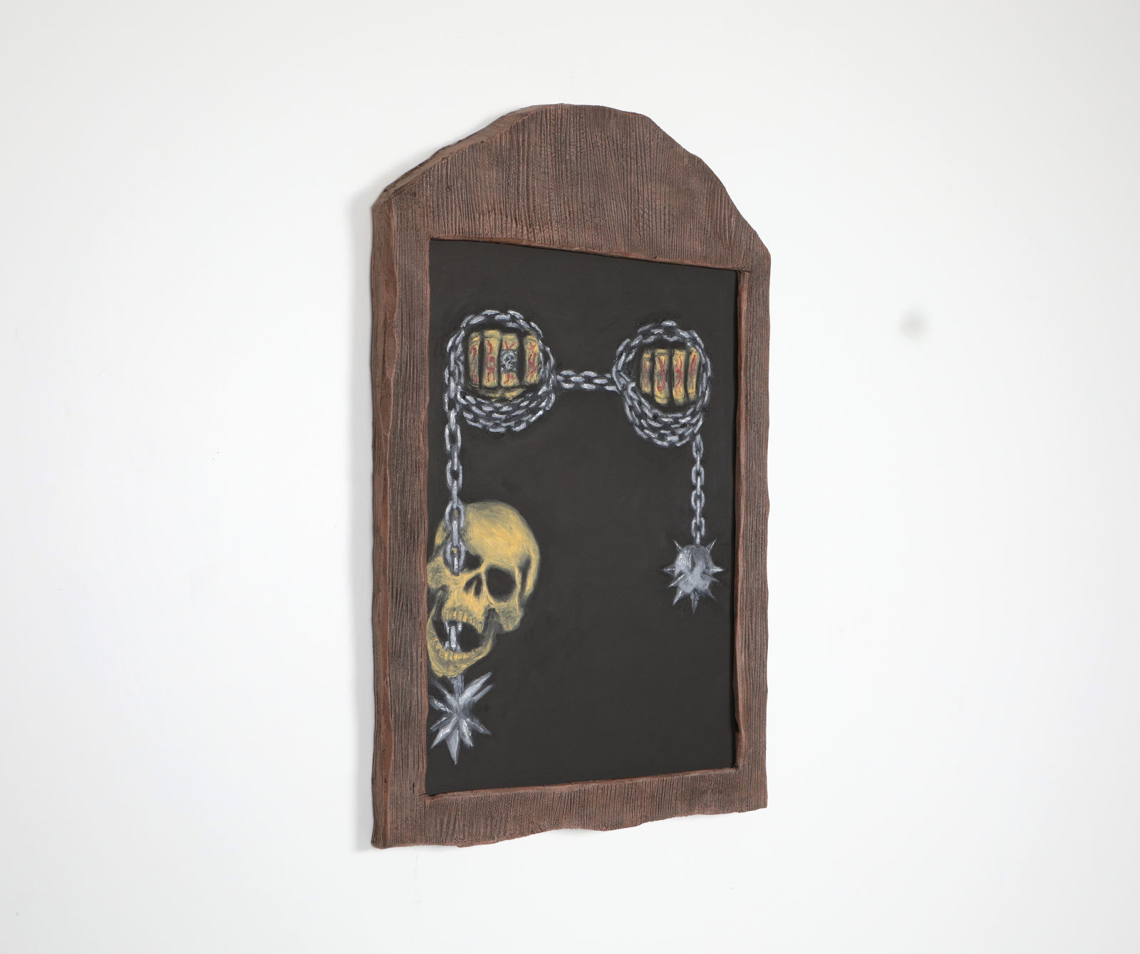 Paul Ferens, Two fists (we assume its death's fists) holding belongings, 2020