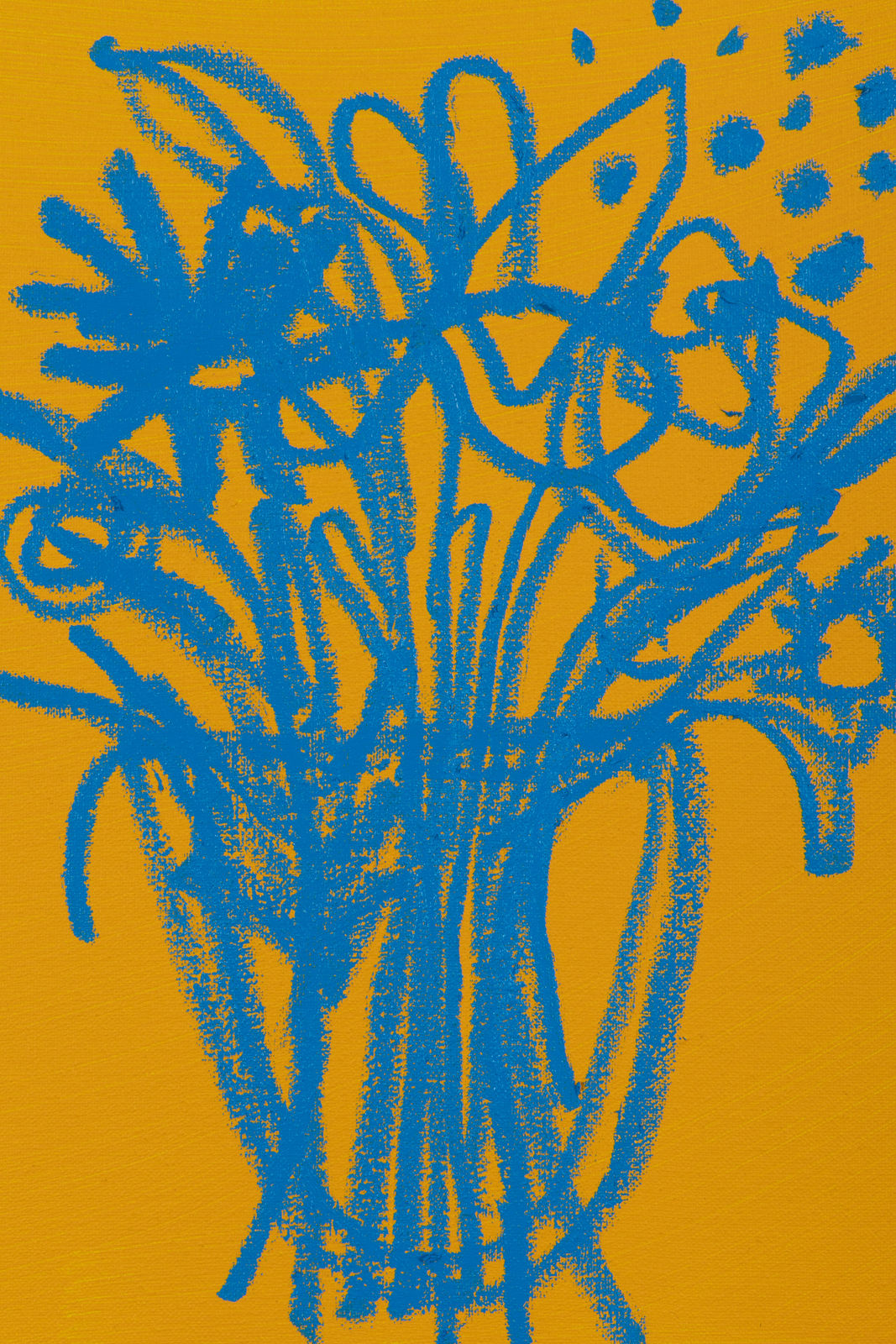 B.D. Graft, Blue on Yellow Bouquet, 2022