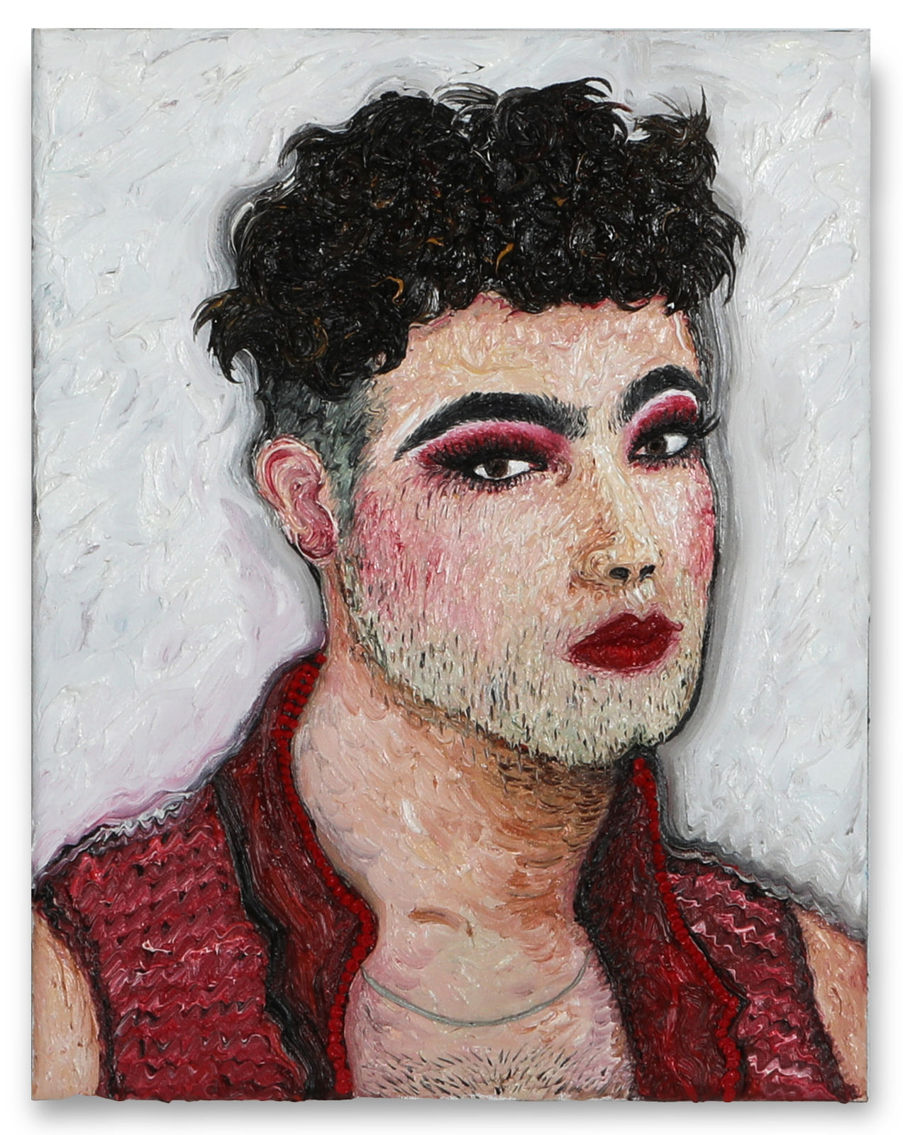 Mahsa Merci, A queer with red eyeshadow, 2020