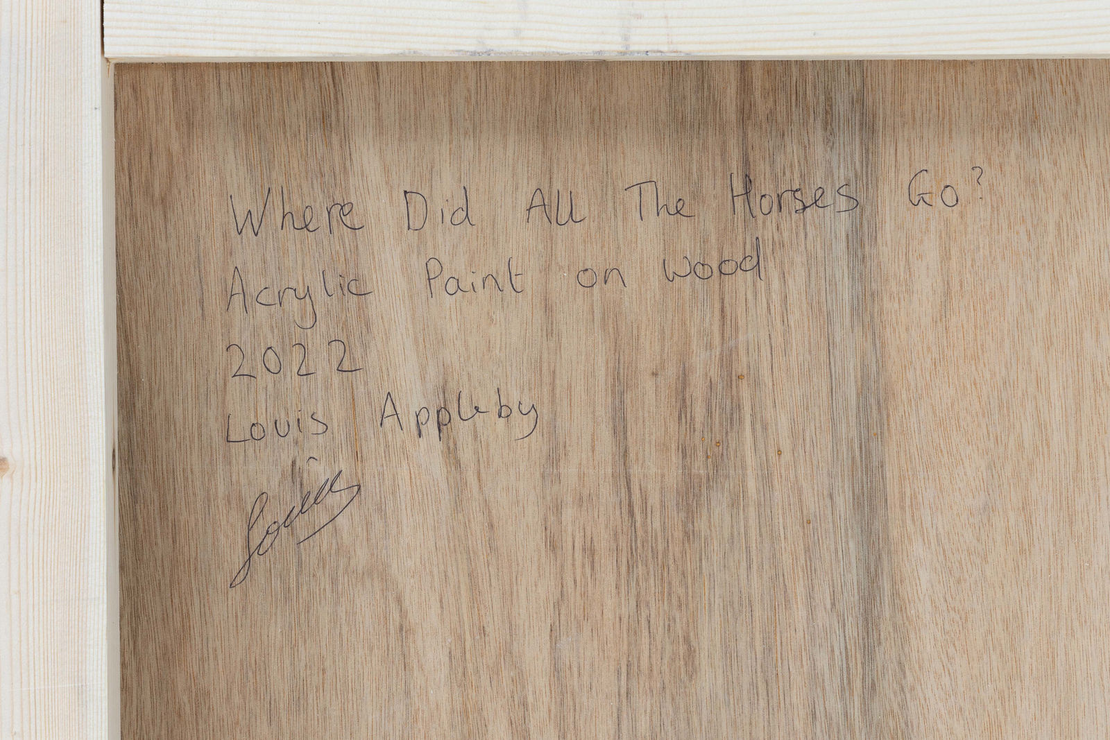 Louis Appleby, Where did all the horses go, 2022