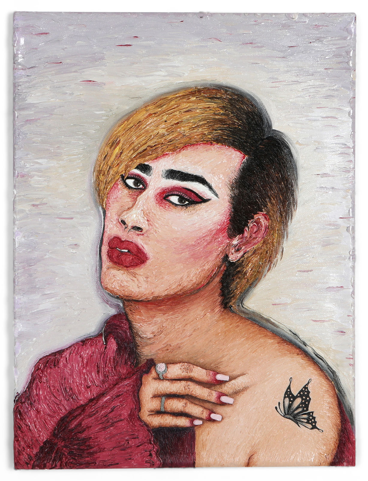 Mahsa Merci, A drag queen with pink dress, 2020