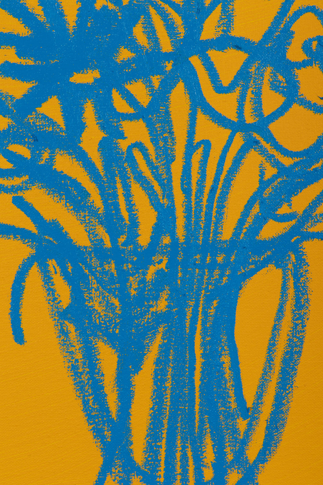 B.D. Graft, Blue on Yellow Bouquet, 2022