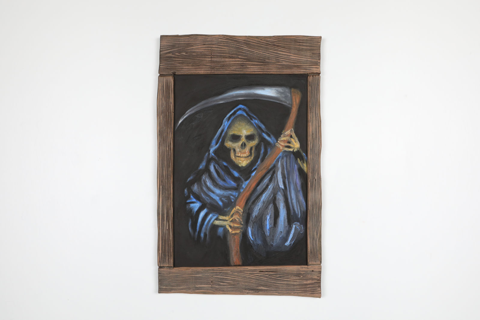 Paul Ferens, Death wearing a fresh blue cape, 2020