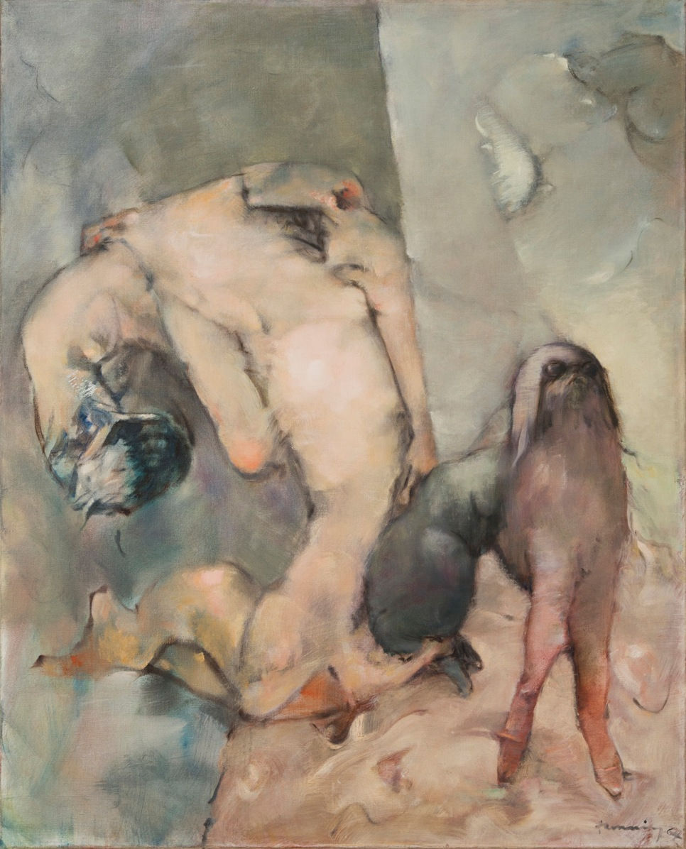 Dorothea Tanning, La Chienne et sa muse (The Dog and Her Muse), 1964