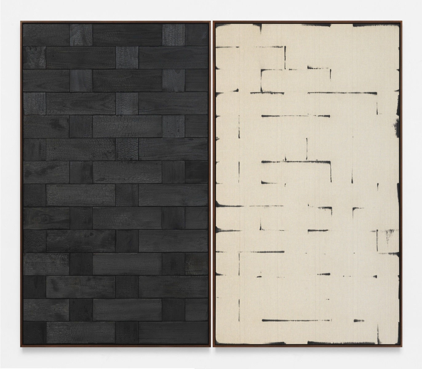 Davide Balula, Burnt Painting, Imprint of the Burnt Painting (A —-—-), 2015