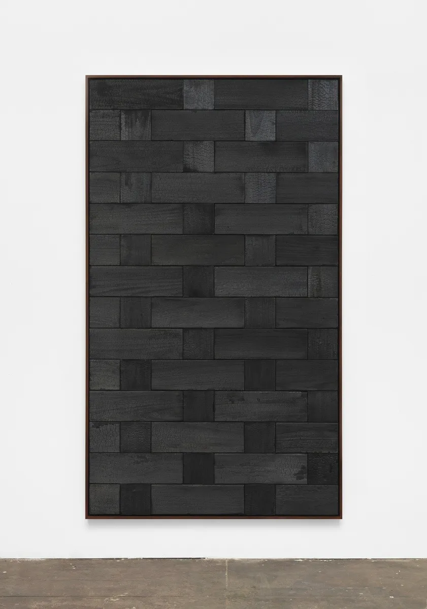 Davide Balula, Burnt Painting, Imprint of the Burnt Painting (B -—-—), 2015