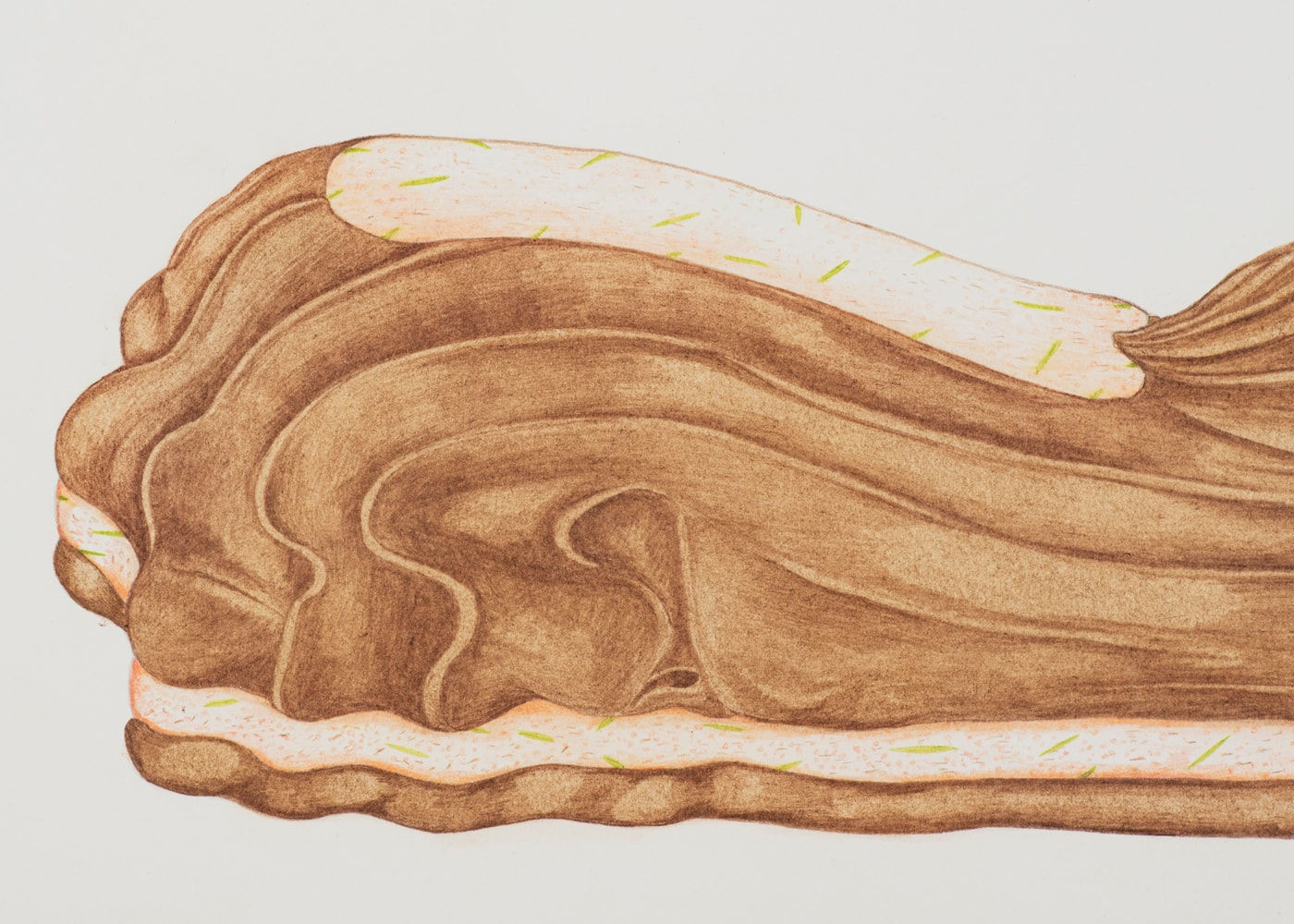 Birgit Jürgenssen, Schlokoladeschuh (Chocolate Shoe), 1972