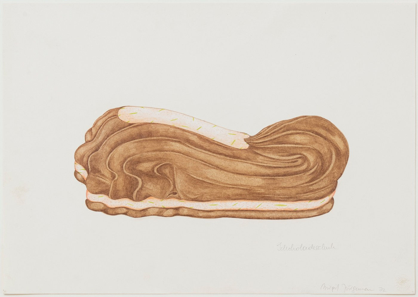 Birgit Jürgenssen, Schlokoladeschuh (Chocolate Shoe), 1972