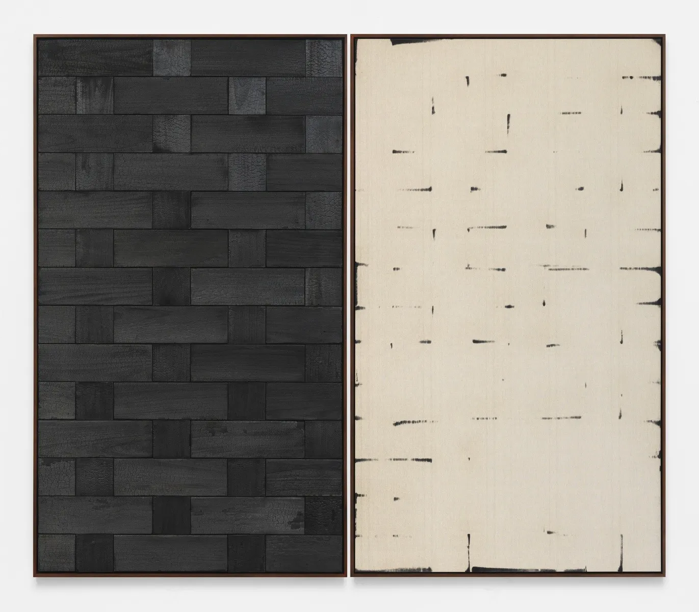 Davide Balula, Burnt Painting, Imprint of the Burnt Painting (B -—-—), 2015