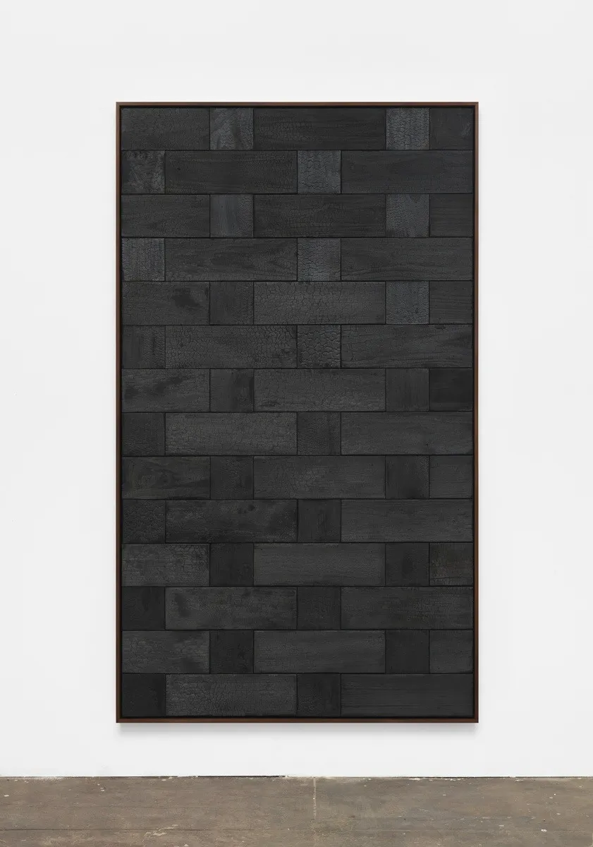 Davide Balula, Burnt Painting, Imprint of the Burnt Painting (A —-—-), 2015