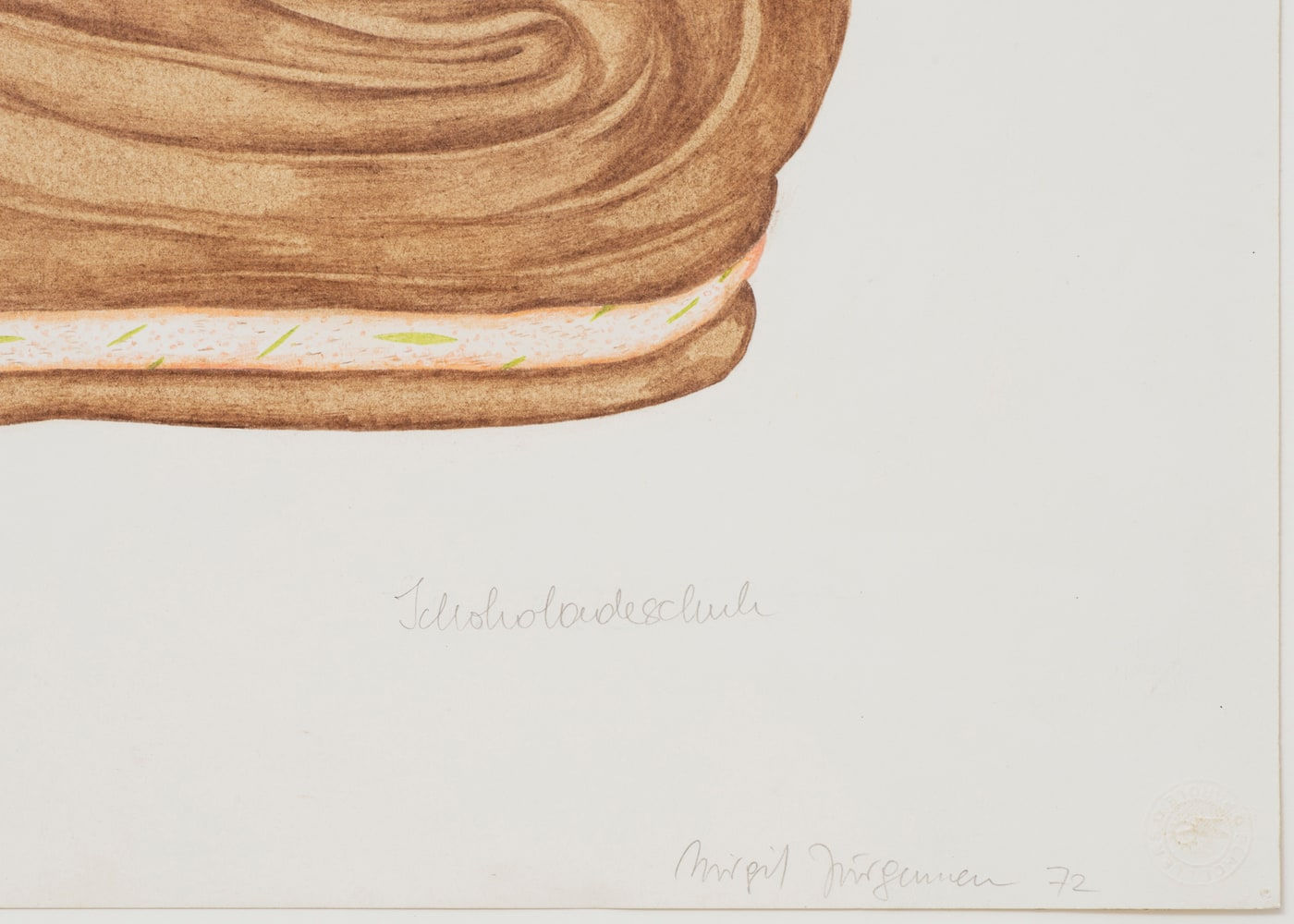 Birgit Jürgenssen, Schlokoladeschuh (Chocolate Shoe), 1972