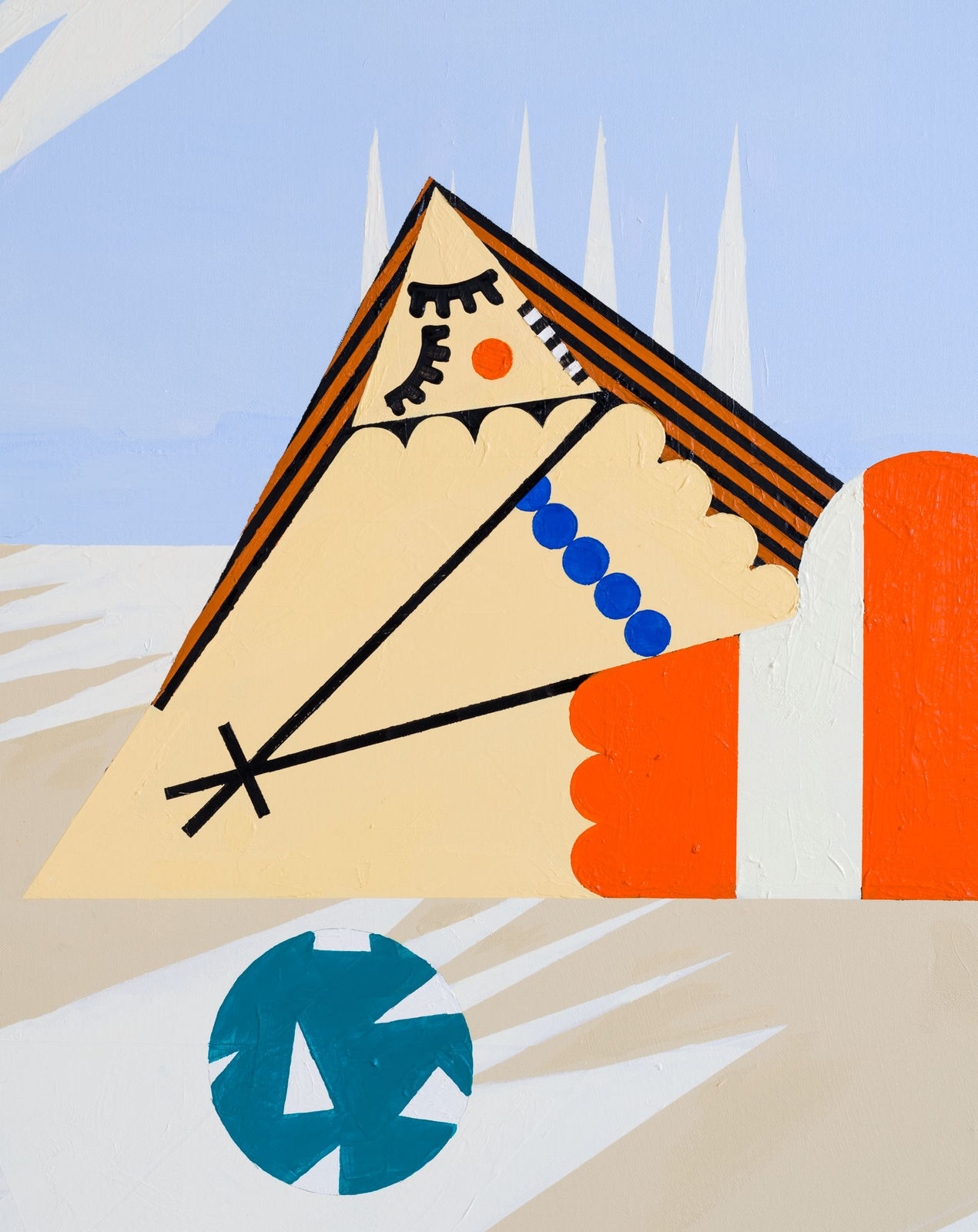 Farah Atassi, Sleeping Bather, 2021