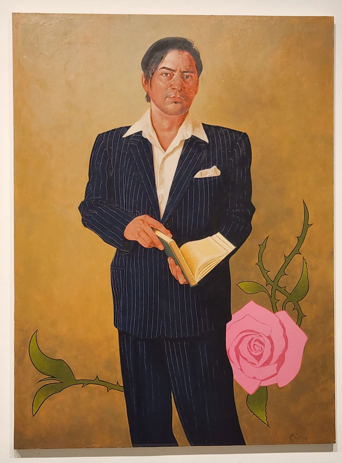 Mario Calvano, Self Portrait with Pink Rose, 2015