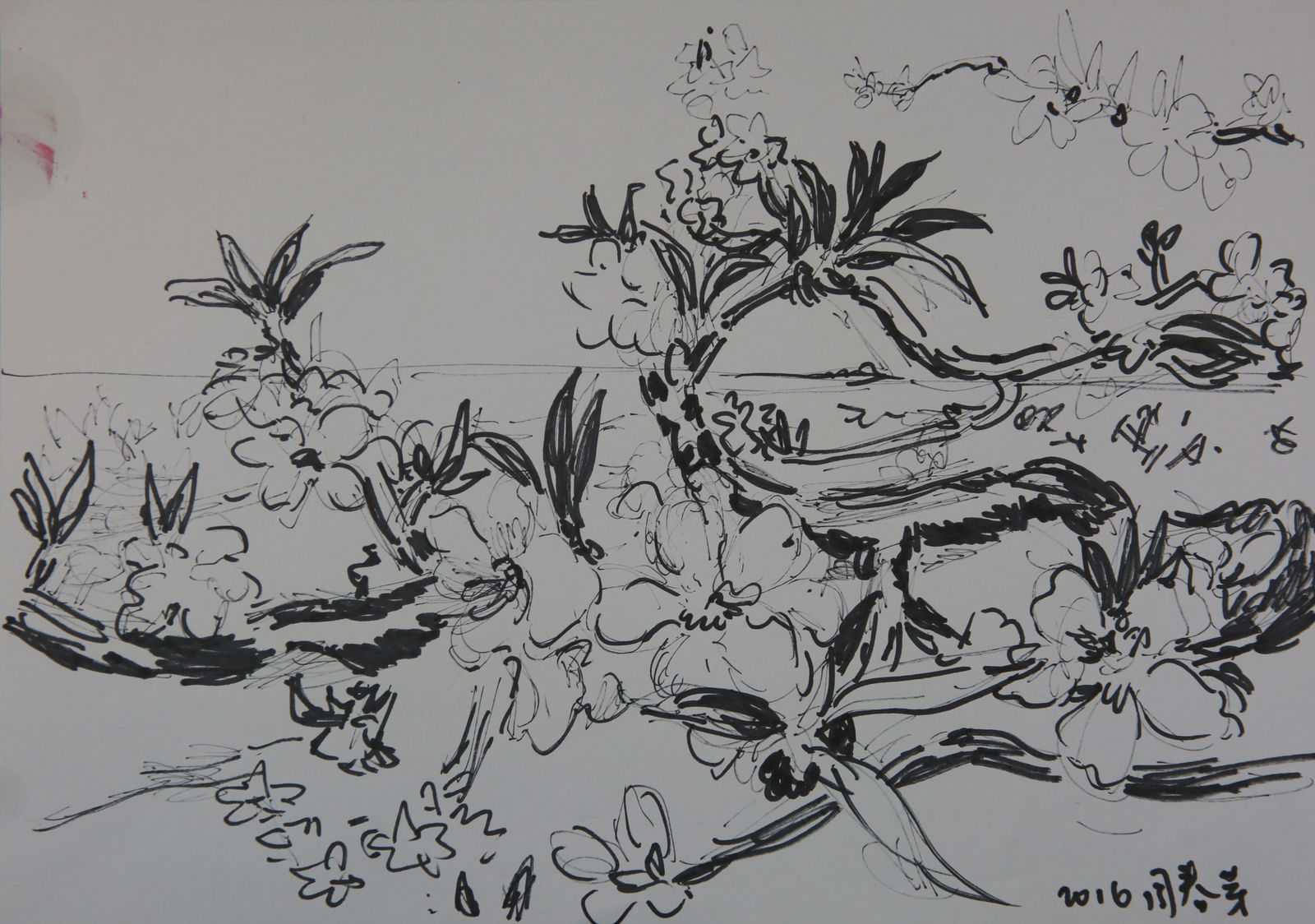 Zhou Chunya 周春芽, 草圖, 2018