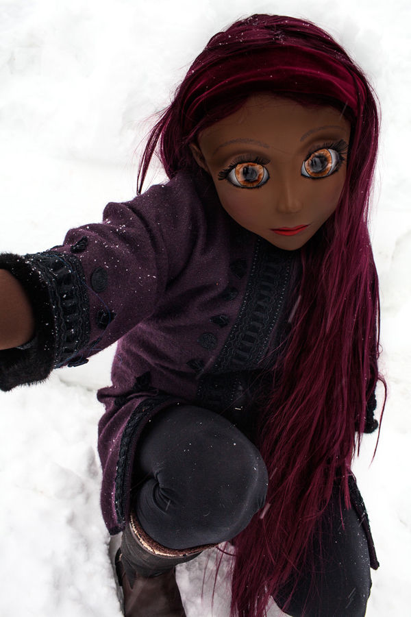 Laurie Simmons, Purple Hair/Purple Coat/Snow, 2014