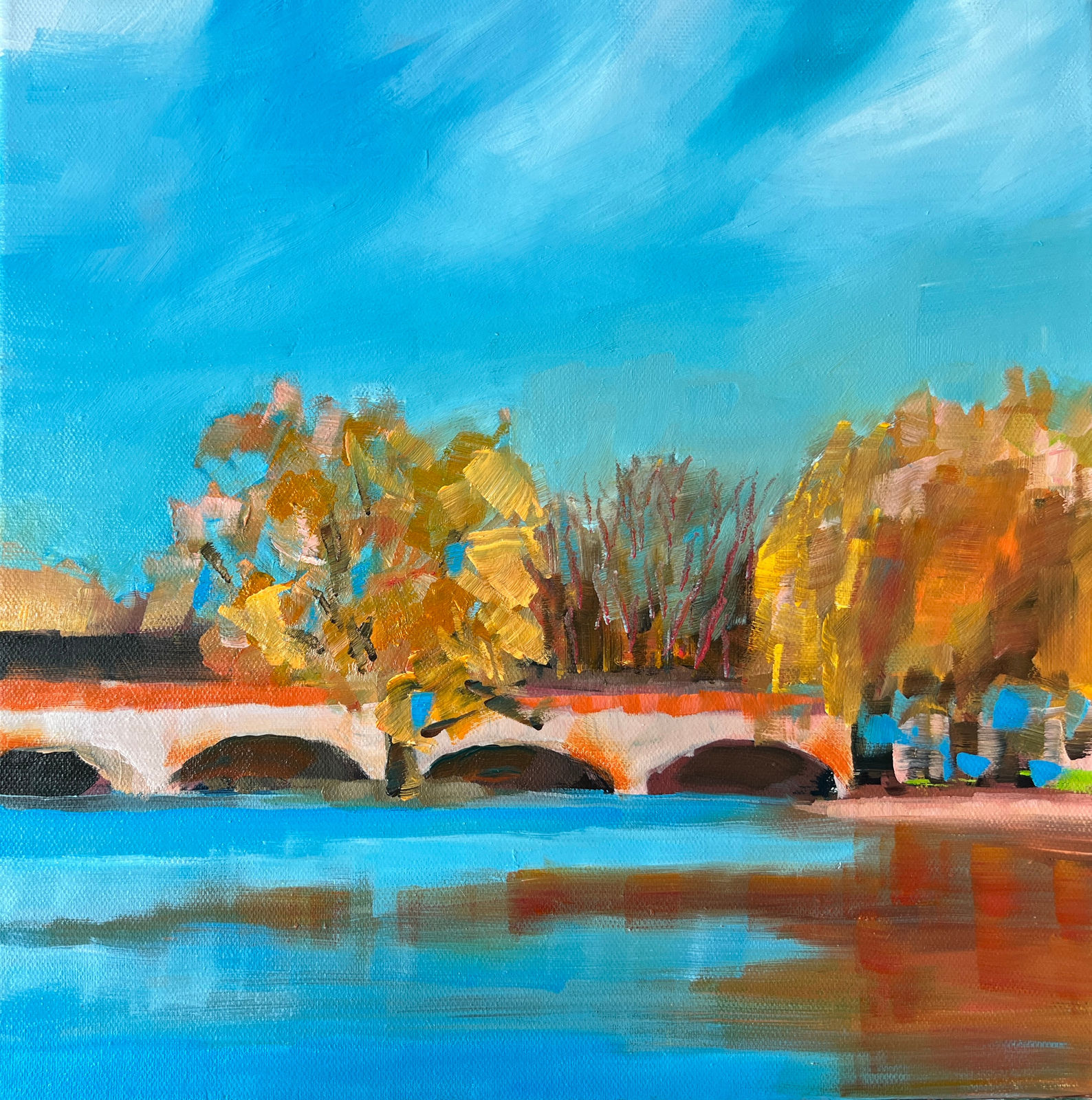 Janet Massey, Autumnal Clopton Bridge, Stratford Upon Avon