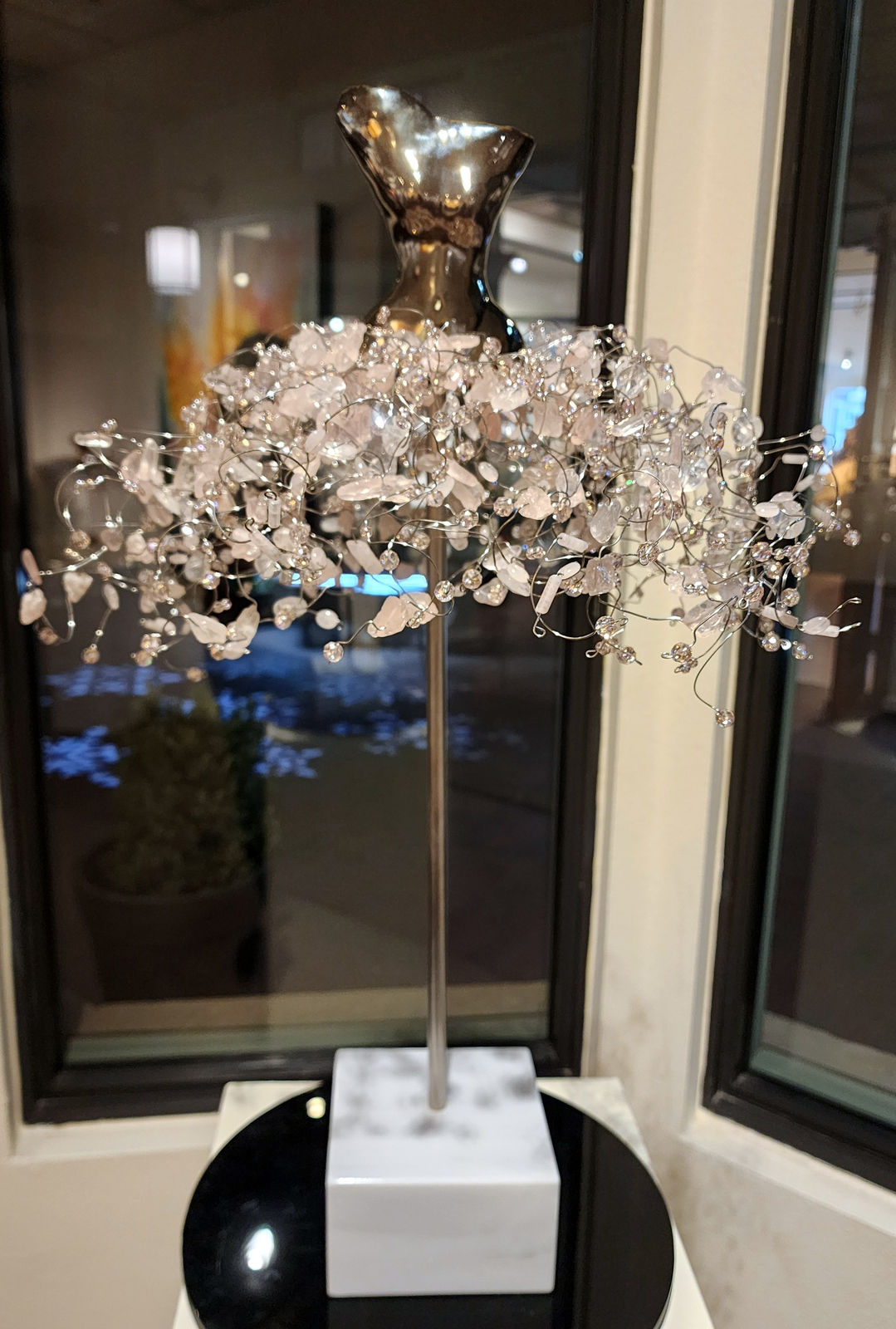 Estella Fransbergen, 192996 High Fired Clay Torso with Rose Quartz & Pink Glass