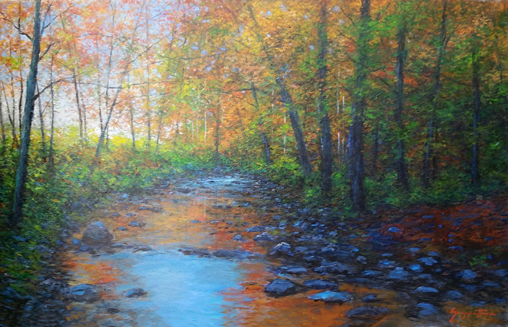 James Scoppettone, Mystic Creek In Autumn30x48