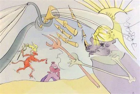 Dali, L'Elephant et le Singe de Jupiter