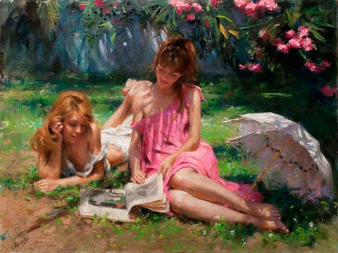 Vicente Romero, Lectura en el Jardin