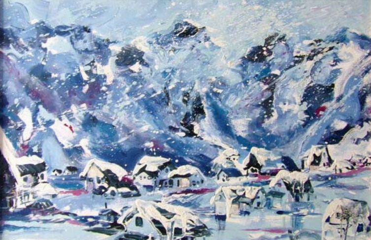 Earl Biss, The First Thaw in Blue