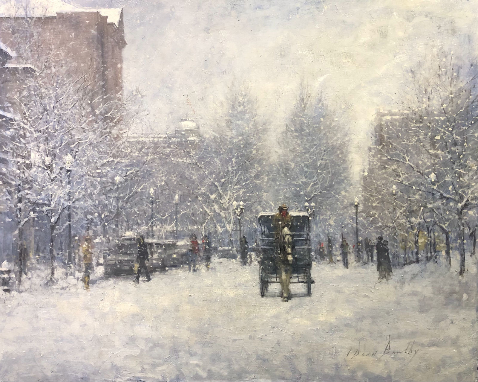 Dean Bowlby, Snowy Day on an Aspen Street