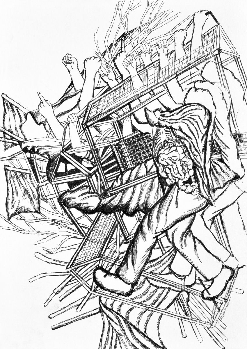 Vikrant Bhise, Labour/Farmer Protest III, 2022