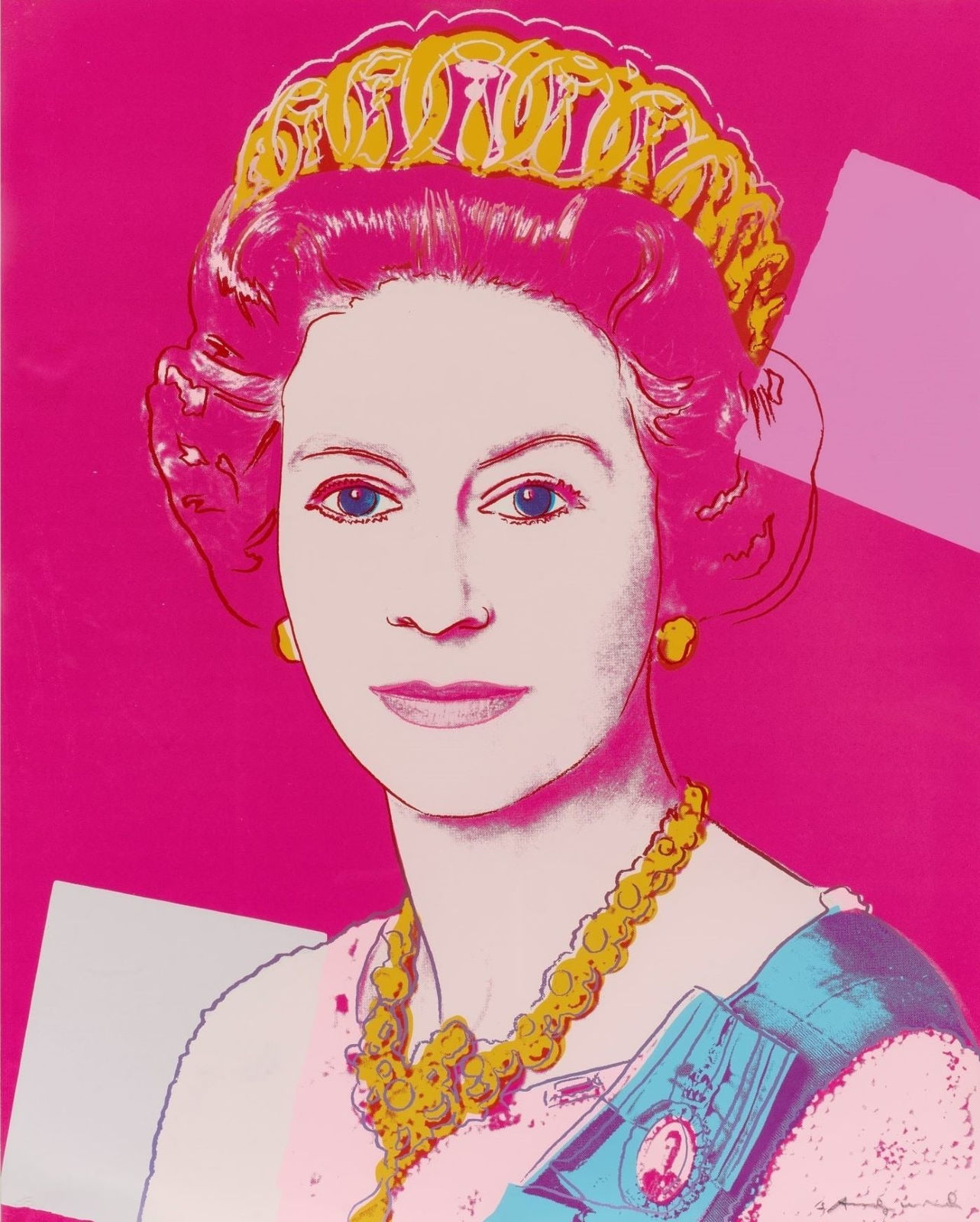 Signed Warhol print Queen Elizabeth for sale