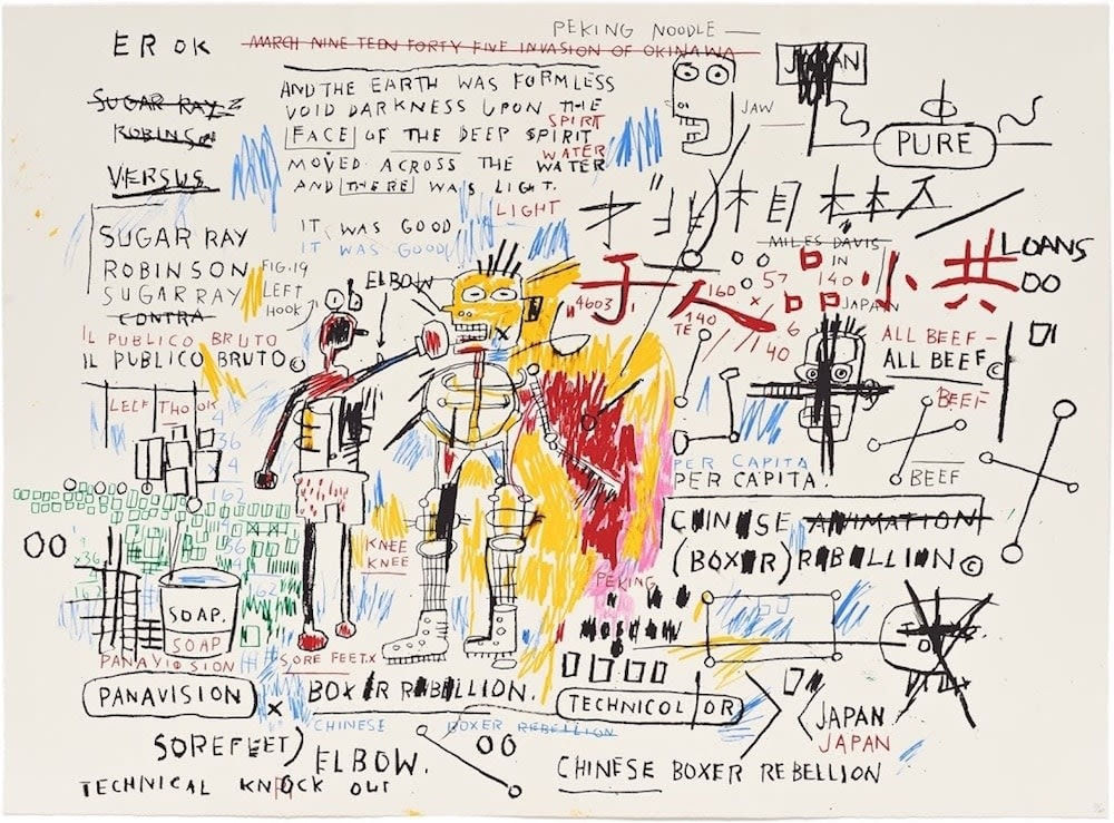 Jean Michel Basquiat Bocer Rebellion print