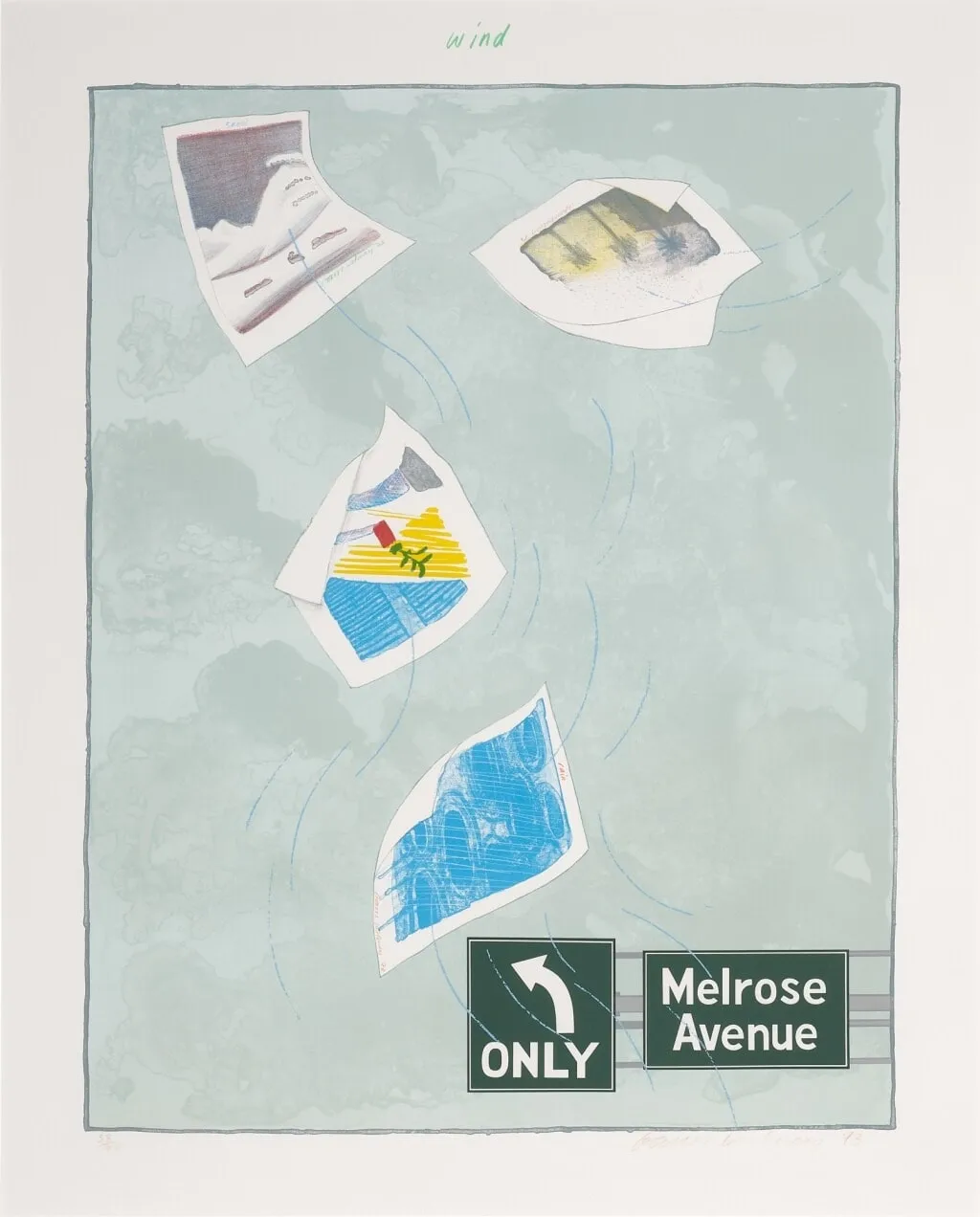 David Hocknet Wind from the weather series for sale