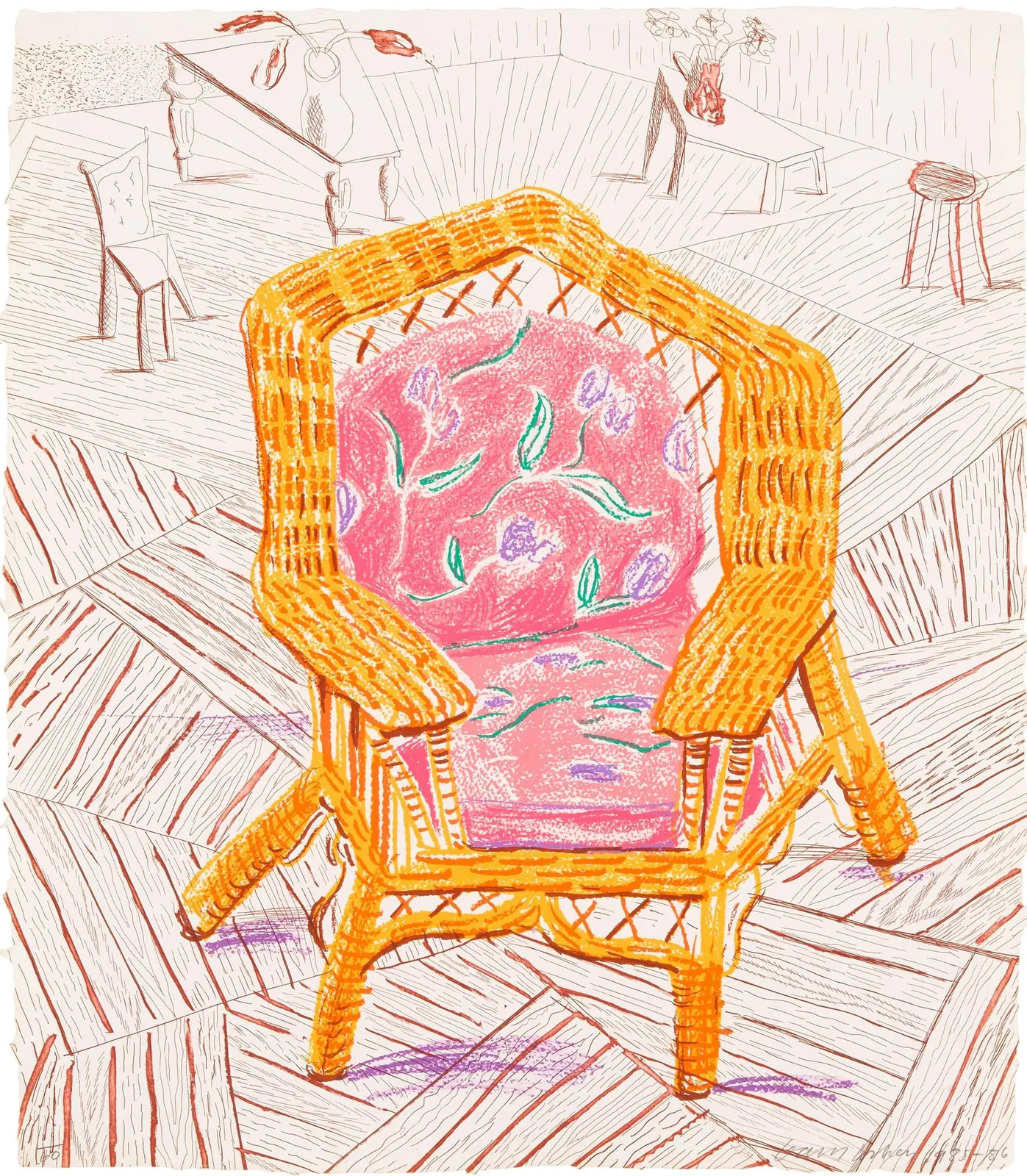 David Hockney, Number One Chair (M.C.A.T 287), 1985