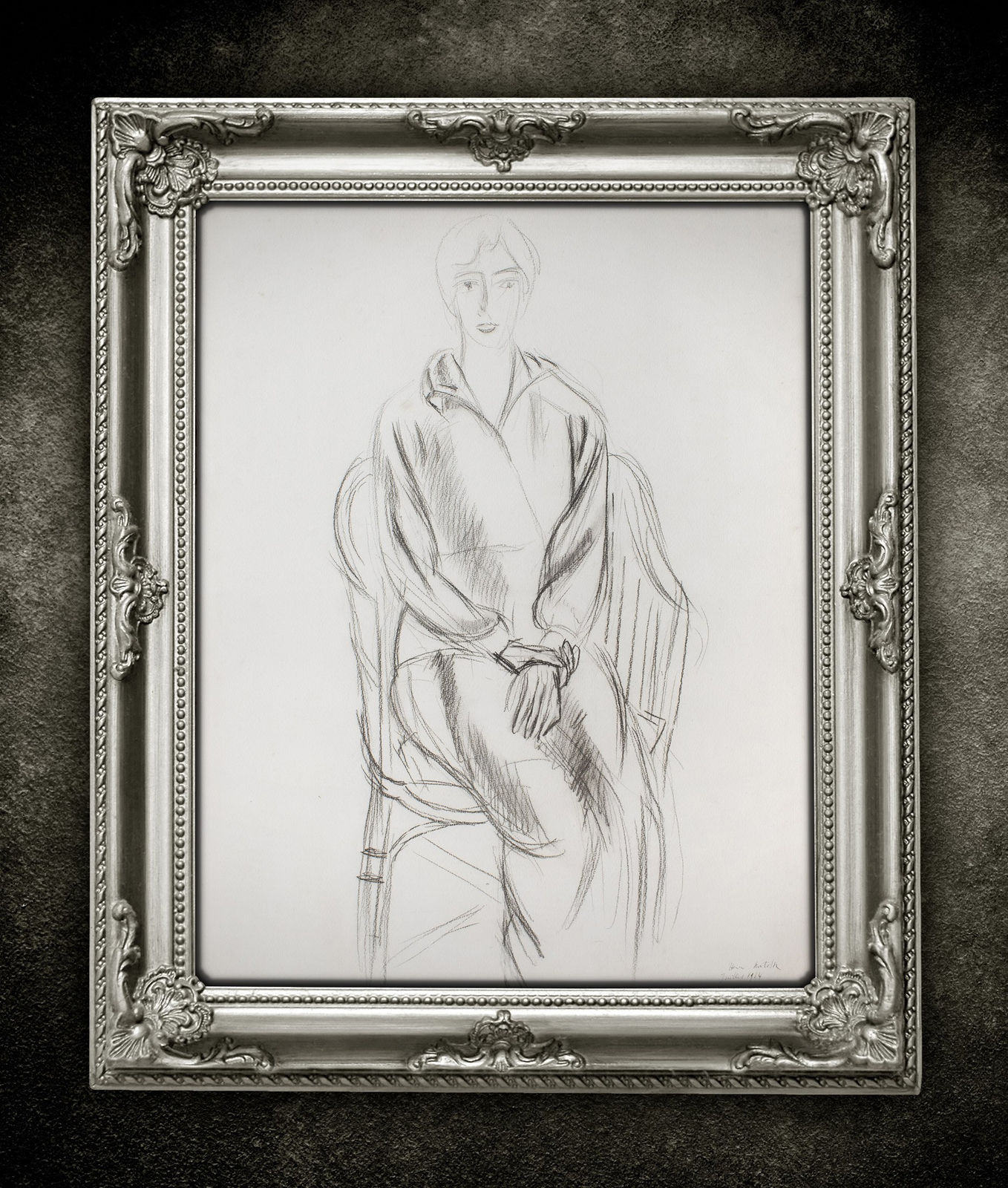 close up of matisse sketch