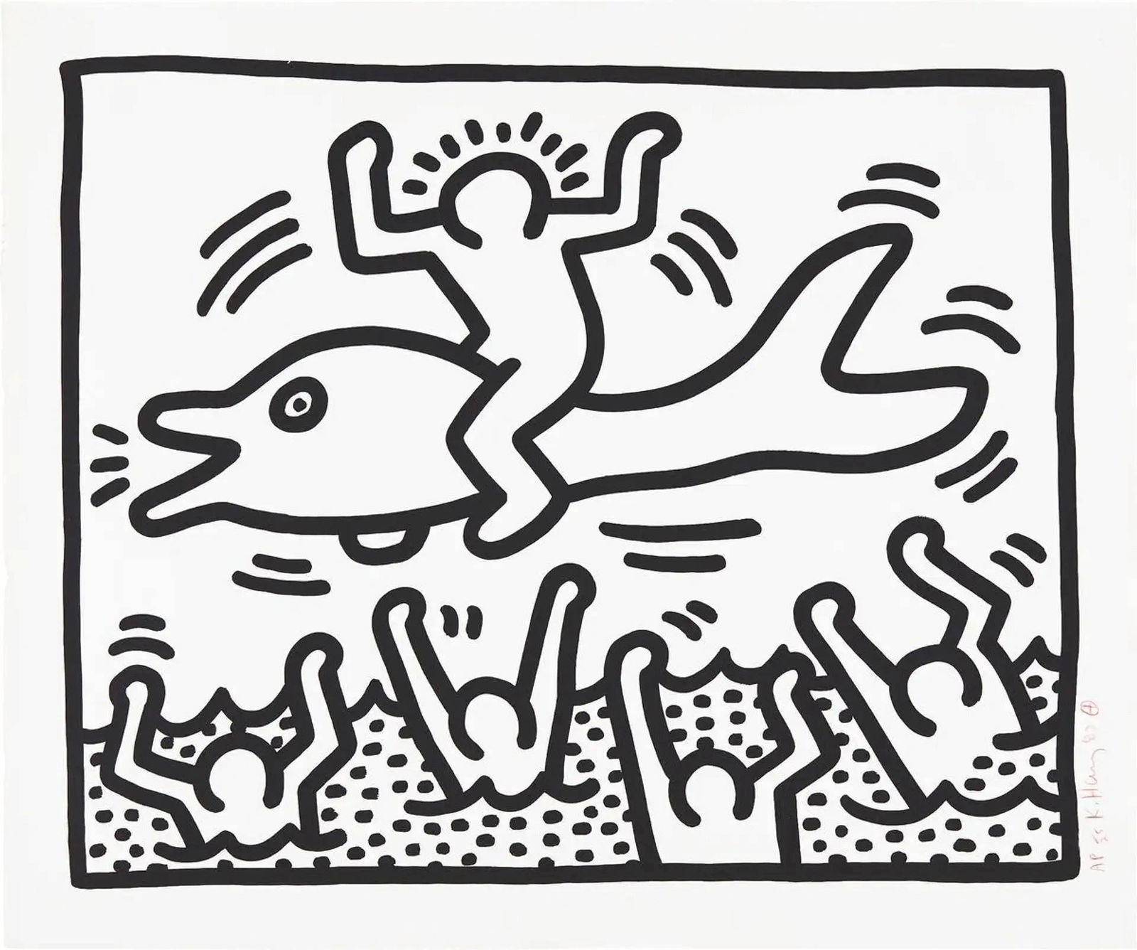 Haring untitled for sale