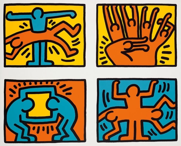 Keith Haring original print for sale Pop Shop Quad VI