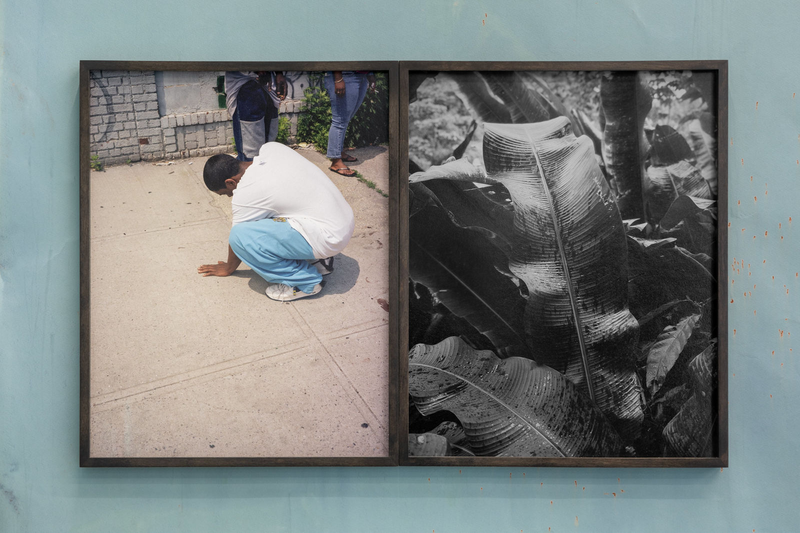 Santiago Mostyn, 08-18 (Past Perfect), Untitled (Bloody Handprint/Tobago Leaves), 2022