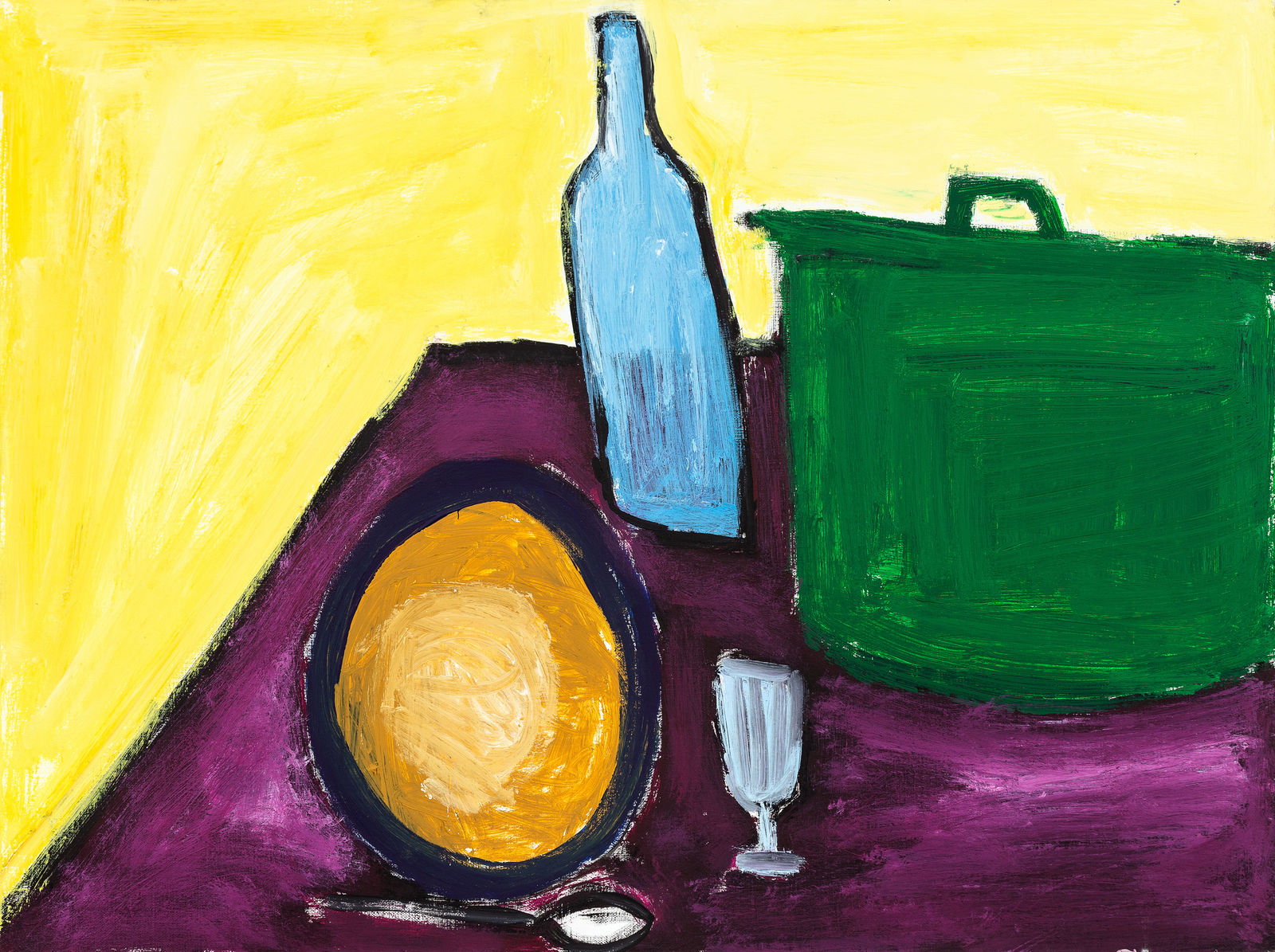 Хаим Сокол, Lilac tablecloth | Сиреневая скатерть, 2022