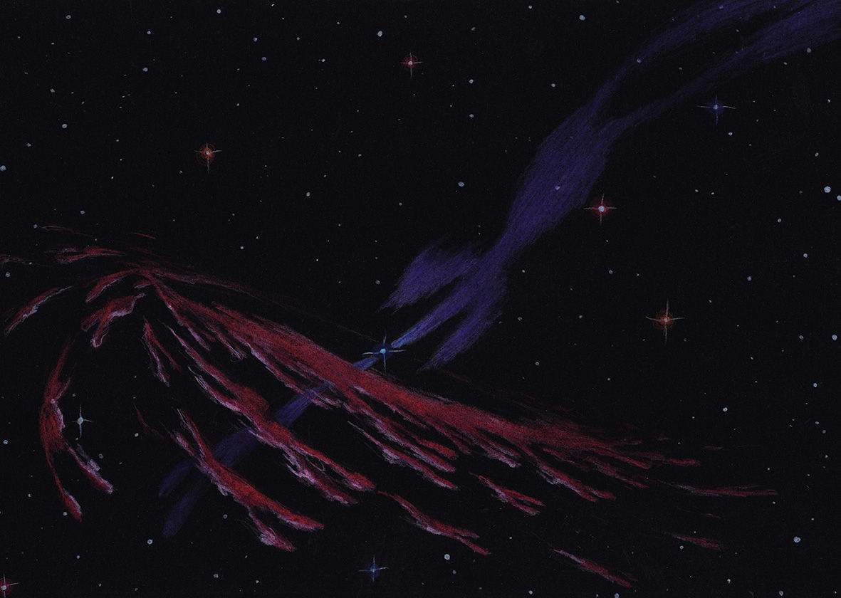 Ростан Тавасиев, Sketch for the Planetary Nebulas series | Эскиз туманности к проекту «Планетарные туманности», 2020