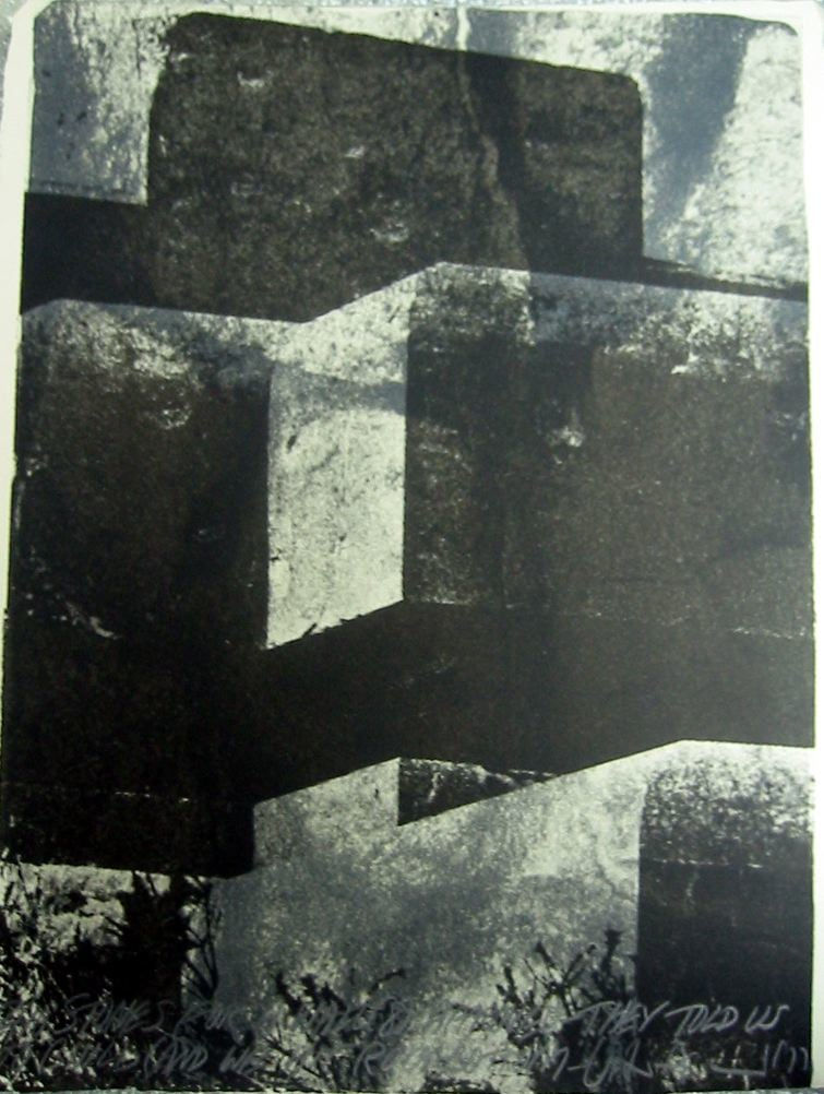 Vito ACCONCI, Stones for a wall (N°?8) Approved. They told us to build and we hit rock-bottom, 1977 **
