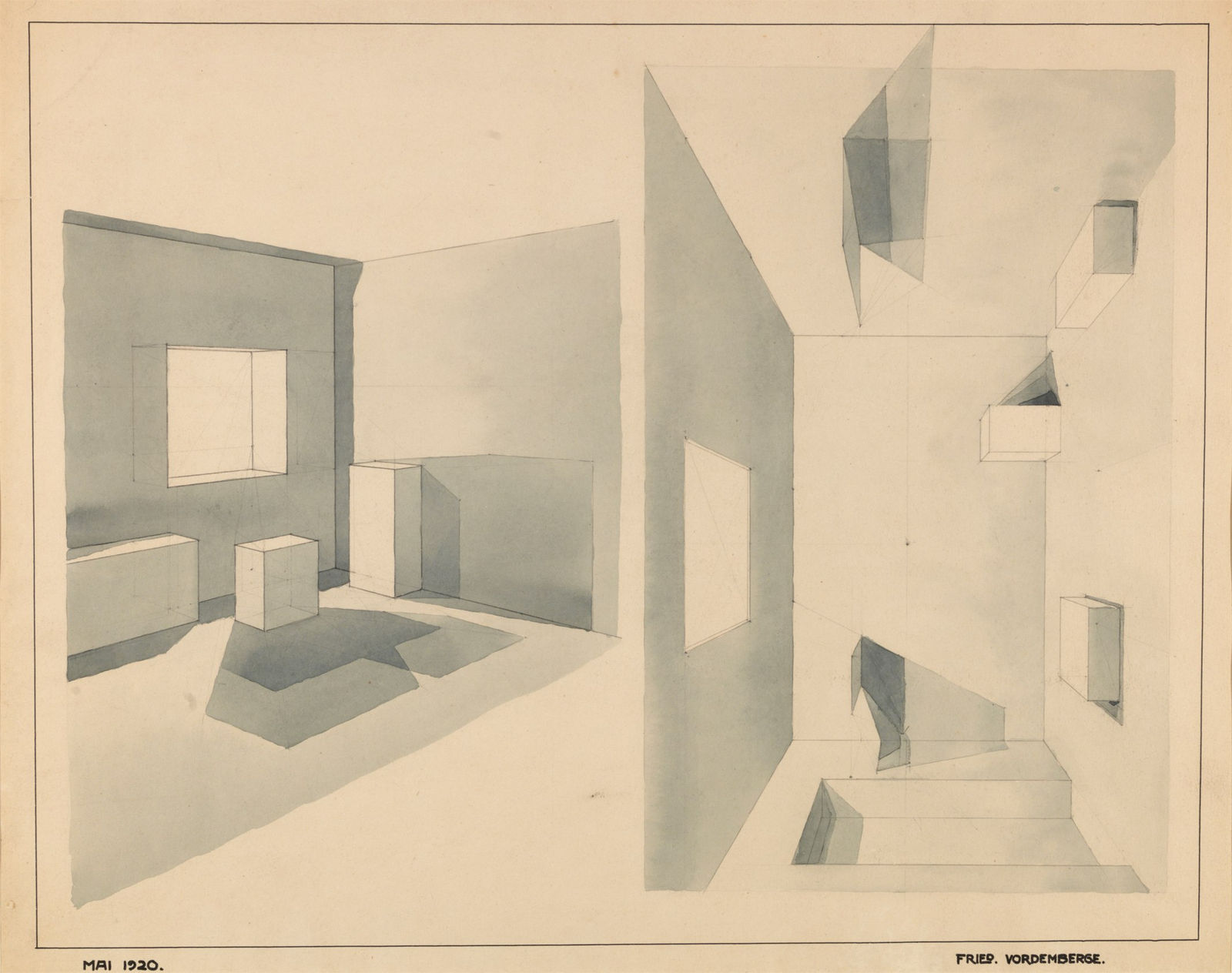 Friedrich Vordemberge-Gildewart, Gildewart German 1899-1962 Untitled (S17) 20-May , 1920