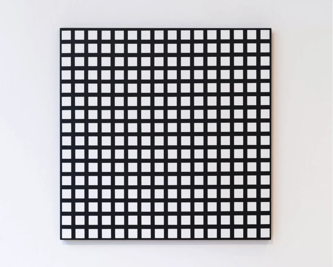 François Morellet, Trames de 256 carrés réguliers, 1972