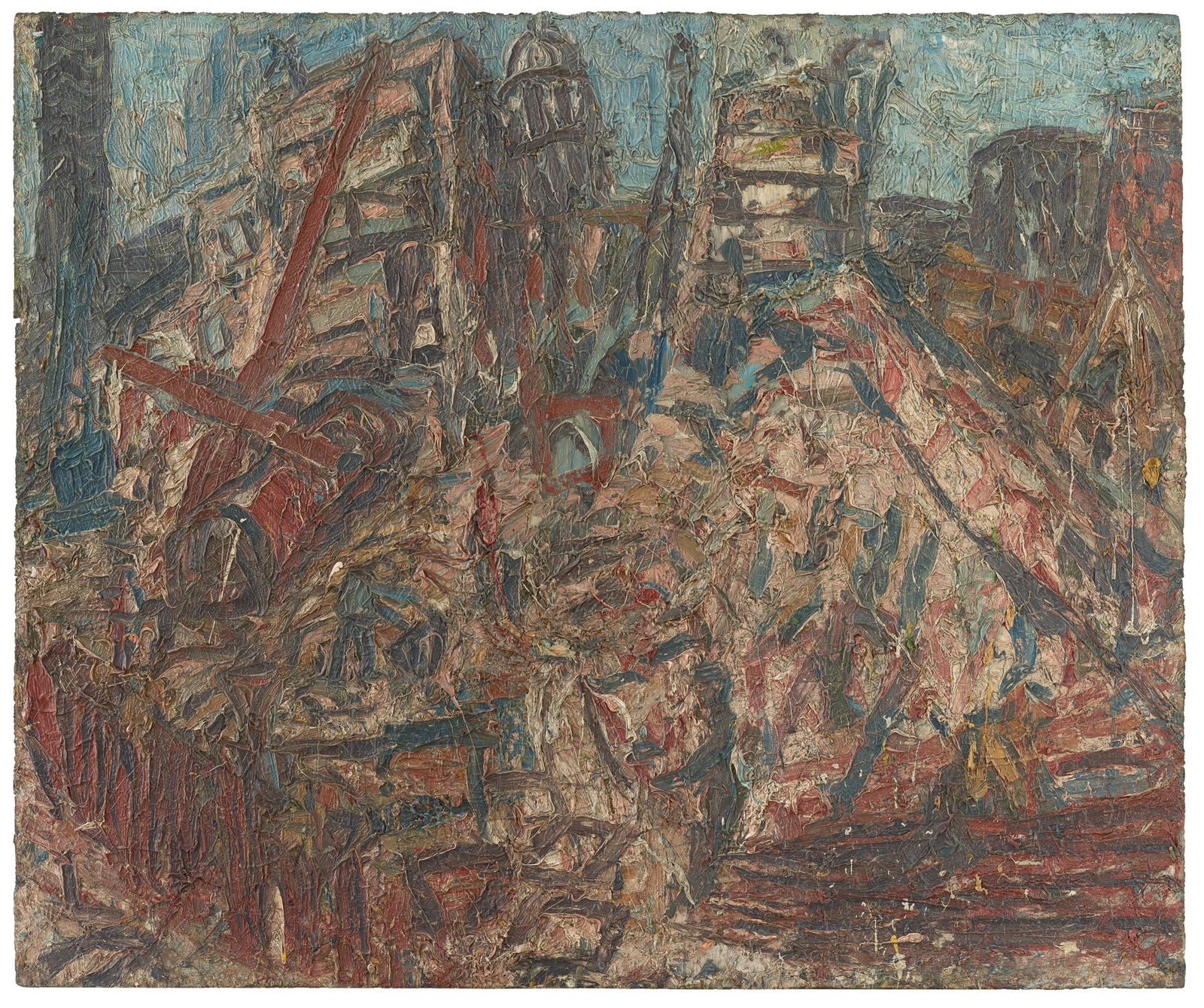 Leon Kossoff, Demolition of YMCA Building No.3, Spring, 1971