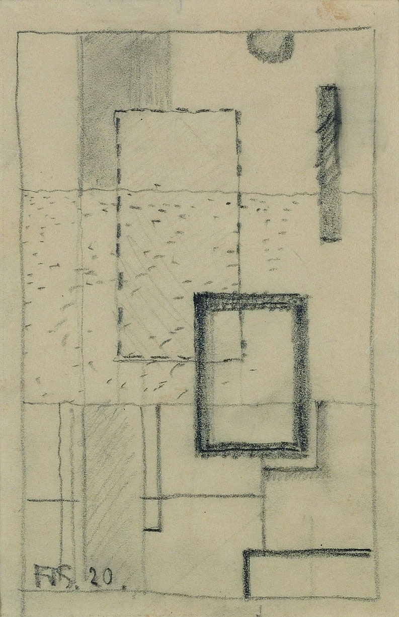 Friedrich Vordemberge-Gildewart, Etüde (D10), 1920